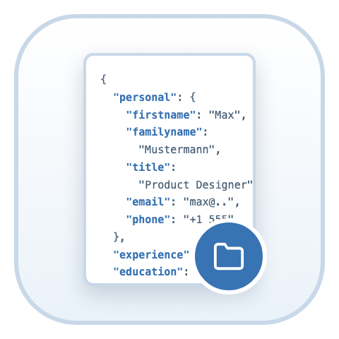 Folder icon for locally saved JSON data